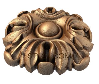 Rozette (Lily crown, RZ_1135) 3D models for cnc